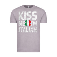 Vintage Zinc Kiss Me I'm Italian Vintage Tee - ArtChic