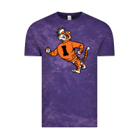 Cloud Purple Vintage Walking Angry Tiger Idaho State Vintage Tee - ArtChic