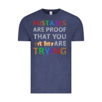 Vintage Denim mistakes are proof that you are trying teacher inspirational t shirt Vintage Tee - StudioElite