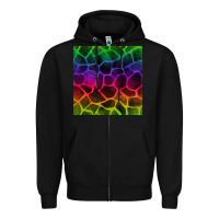 Black colorful giraffe seamless pattern Zipper Hoodie - BundleAndBundleShop