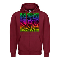 Burgundy colorful giraffe seamless pattern Zipper Hoodie - BundleAndBundleShop