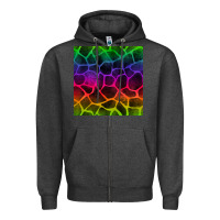 Charcoal Heather colorful giraffe seamless pattern Zipper Hoodie - BundleAndBundleShop