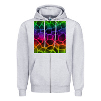 Heather Grey colorful giraffe seamless pattern Zipper Hoodie - BundleAndBundleShop