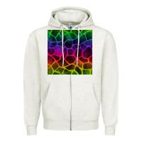 Oatmeal Heather colorful giraffe seamless pattern Zipper Hoodie - BundleAndBundleShop