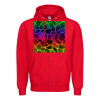 Red colorful giraffe seamless pattern Zipper Hoodie - BundleAndBundleShop