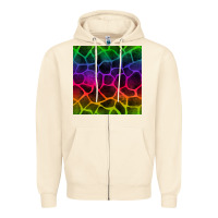 Sandshell colorful giraffe seamless pattern Zipper Hoodie - BundleAndBundleShop