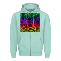 Colorful Giraffe Seamless Pattern Zipper Hoodie | Teevron