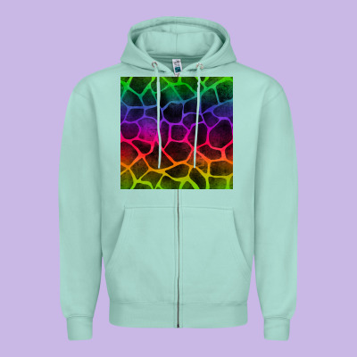 Colorful Giraffe Seamless Pattern Zipper Hoodie Designed By Bundleandbundleshop