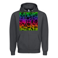 Smoke colorful giraffe seamless pattern Zipper Hoodie - BundleAndBundleShop