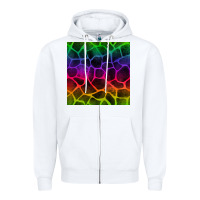 White colorful giraffe seamless pattern Zipper Hoodie - BundleAndBundleShop