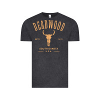Vintage Black deadwood south dakota usa vintage distressed style design long sleeve Vintage Tee - StudioElite