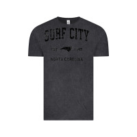 Vintage Black Surf City North Carolina Nc Vintage Sports Design Black Prin Vintage Tee - StudioElite
