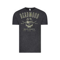 Vintage Black deadwood south dakota usa distressed skull design souvenir premium t s Vintage Tee - StudioElite