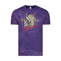 Cloud Purple trust the government skull native american chief native t shirt Vintage Tee - StudioElite