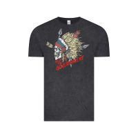 Vintage Black trust the government skull native american chief native t shirt Vintage Tee - StudioElite
