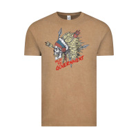 Vintage Coffee trust the government skull native american chief native t shirt Vintage Tee - StudioElite