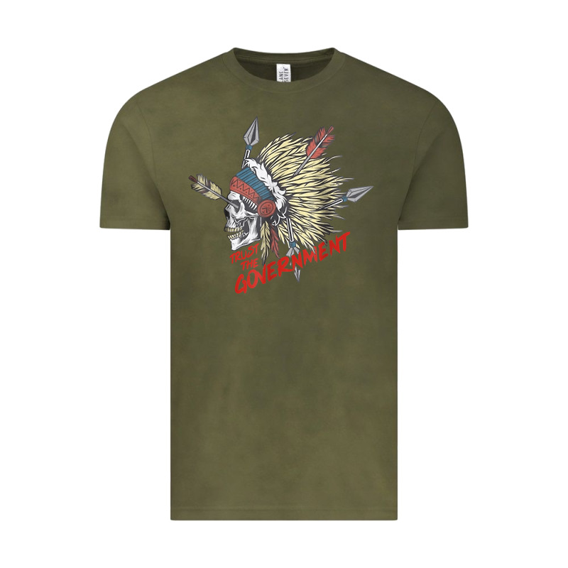 Trust The Government Skull Native American Chief Native T Shirt Vintage Tee by StudioElite | Teevron