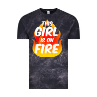 Cloud Black This Girl Is On Fire Fierce Lady Woman Power Go Girls Fiery Vintage Tee - StudioElite