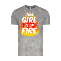 Cloud Rock This Girl Is On Fire Fierce Lady Woman Power Go Girls Fiery Vintage Tee - StudioElite
