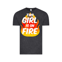 This Girl Is On Fire Fierce Lady Woman Power Go Girls Fiery Vintage Tee | Teevron