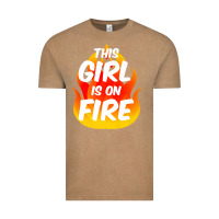 Vintage Coffee This Girl Is On Fire Fierce Lady Woman Power Go Girls Fiery Vintage Tee - StudioElite
