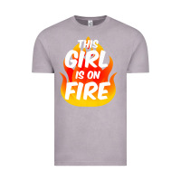 Vintage Zinc This Girl Is On Fire Fierce Lady Woman Power Go Girls Fiery Vintage Tee - StudioElite