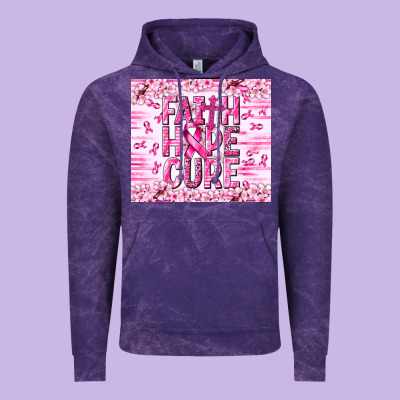 Faith Hope Cure Cancer Vintage Hoodie Designed By Nancycooperartshop