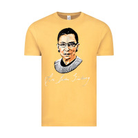Vintage Mustard rbg ruth bader ginsburg feminist t shirt   signature art Vintage Tee - StudioElite