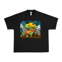 Black Cemetery with Ghost Cats Urban Heavy Tee - texasbilliewilder