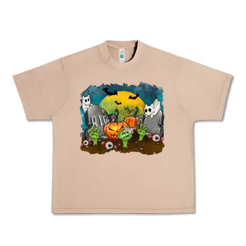 Cemetery With Ghost Cats Urban Heavy Tee by texasbilliewilder | Teevron