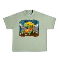 Oil Green Cemetery with Ghost Cats Urban Heavy Tee - texasbilliewilder