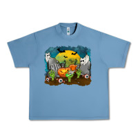 Pebble Blue Cemetery with Ghost Cats Urban Heavy Tee - texasbilliewilder