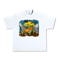 White Cemetery with Ghost Cats Urban Heavy Tee - texasbilliewilder