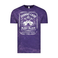 Cloud Purple johnny cash man in black Vintage Tee - StudioElite