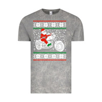 Cloud Rock santa ridin motocycle Vintage Tee - StudioElite
