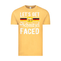 Vintage Mustard lets get schnitzel faced men women vintage oktoberfest t shirt Vintage Tee - StudioElite