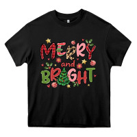 Black merry and bright Heavy Core Tee - MaliasSmallBusiness