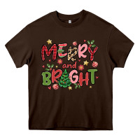 Merry And Bright Heavy Core Tee | Teevron