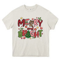 Cream merry and bright Heavy Core Tee - MaliasSmallBusiness