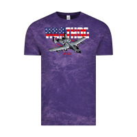 Cloud Purple Military Airplane A-10 Warthog American Flag Vintage Tee - StudioElite