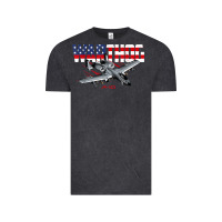 Military Airplane A-10 Warthog American Flag Vintage Tee | Teevron