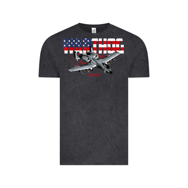 Military Airplane A-10 Warthog American Flag Vintage Tee by StudioElite | Teevron