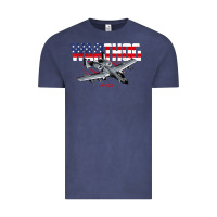 Vintage Denim Military Airplane A-10 Warthog American Flag Vintage Tee - StudioElite