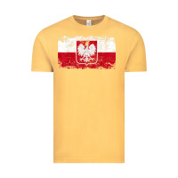 Vintage Mustard poland polska flag vintage  men women kids  poland t shirt Vintage Tee - StudioElite