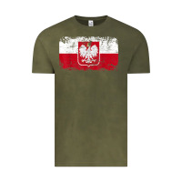 Vintage Olive poland polska flag vintage  men women kids  poland t shirt Vintage Tee - StudioElite