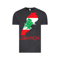 Vintage Black Lebanon Flag Cedar Tree Beirut Lebanese Arabic Arab Islam Vintage Tee - StudioElite