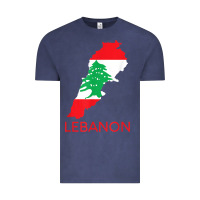 Vintage Denim Lebanon Flag Cedar Tree Beirut Lebanese Arabic Arab Islam Vintage Tee - StudioElite