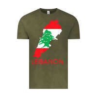 Vintage Olive Lebanon Flag Cedar Tree Beirut Lebanese Arabic Arab Islam Vintage Tee - StudioElite