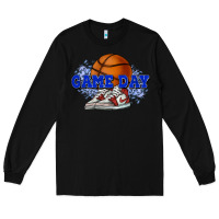 Black game day basketball Long Sleeve Tee - HowdyJamesFarm