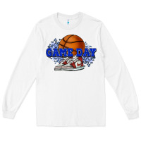 White game day basketball Long Sleeve Tee - HowdyJamesFarm